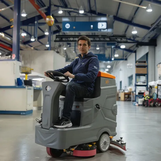 Pennon N6 Factory Ride on Scrubber Floor Cleaning Machine to Clean Steering Design Washing Dryer